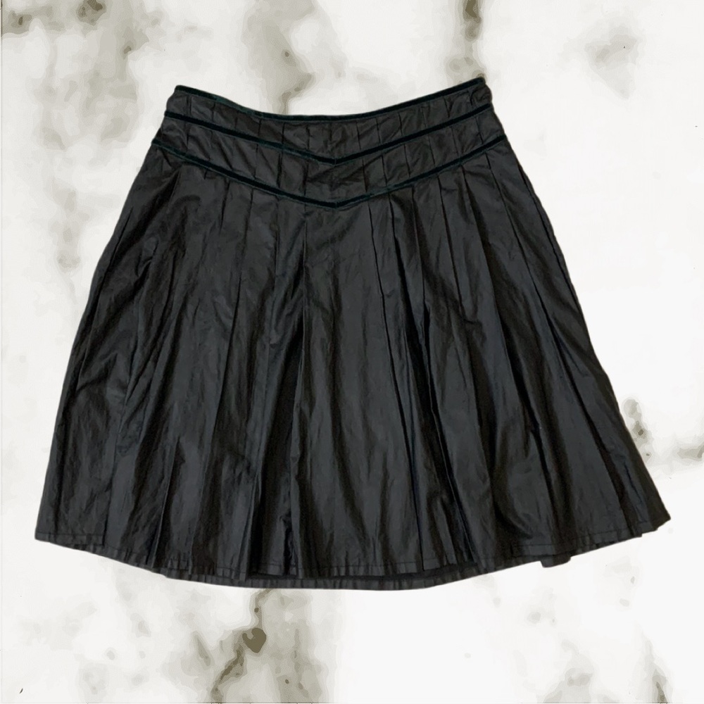 Custo Barcelona A-Line Low Drop Waist  Pleated Midi Skirt Indie Sleeze